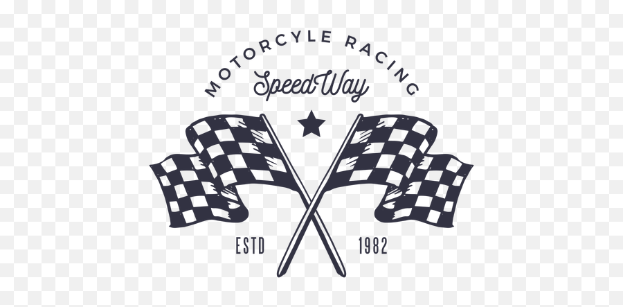 Motorcycle Racing Flag Logo - T Shirt Racing Black Png,Speedometer Logos
