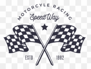 Motorcycle Racing Flag Logo - T Shirt Racing Black Png,Speedometer Logos