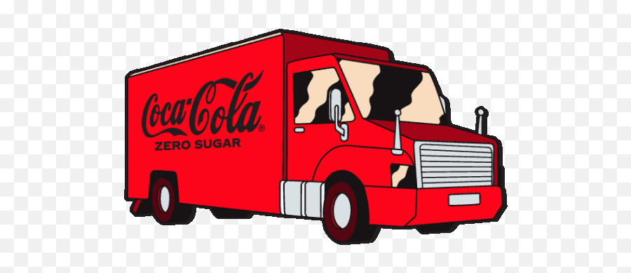 Coca - Cola Zero Stickers On Behance Cartoon Coca Cola Truck Png,Coca Cola Icon