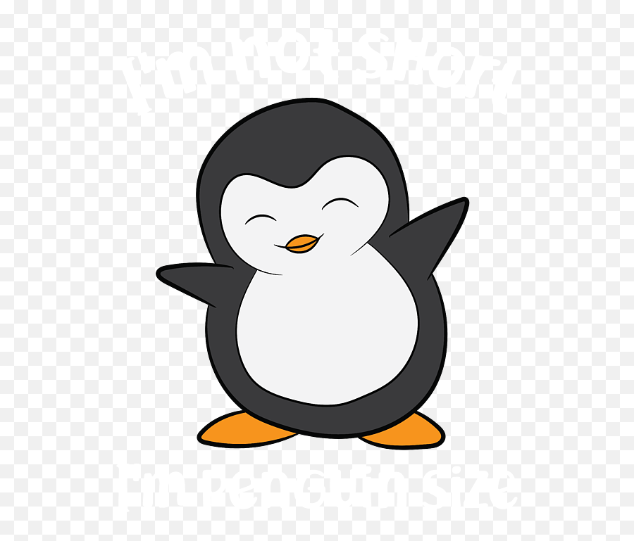 Cute Penguin Im Not Short Size Fleece Blanket - Dot Png,Cute Penguin Icon