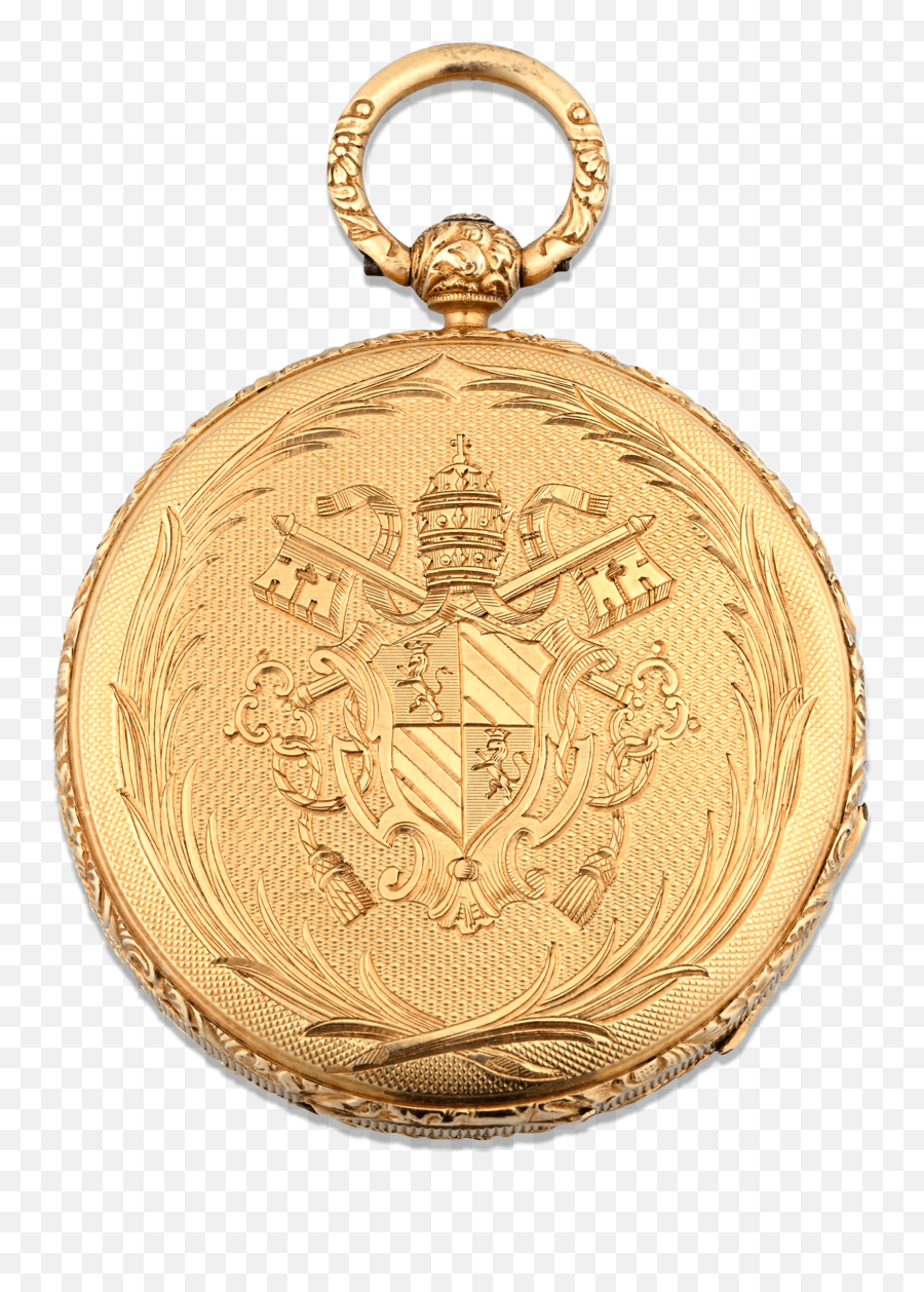 Pope Pius Ix Gold Pocket Watch By Aucoc Png