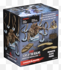 Du0026d Icons Of The Realms Monster Menagerie 3 Case Incentive - Kraken and Islands Velociraptor png