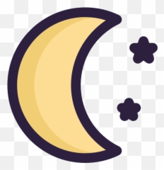 Moon Weather Starry Astronomy Night Stars Icon - Flaticon Png