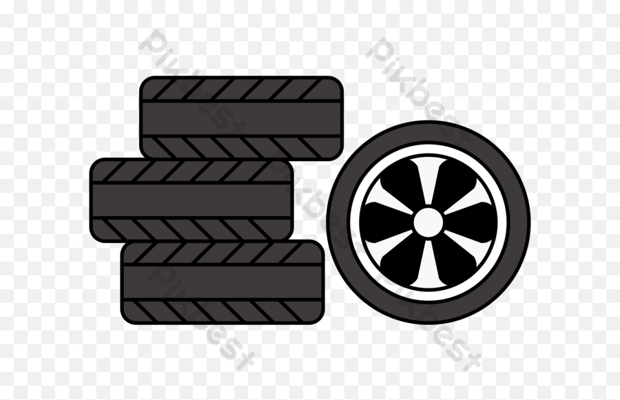Drawing Car Tire Vector Illustration Png Images Ai Free - Rim,Car Tire Icon
