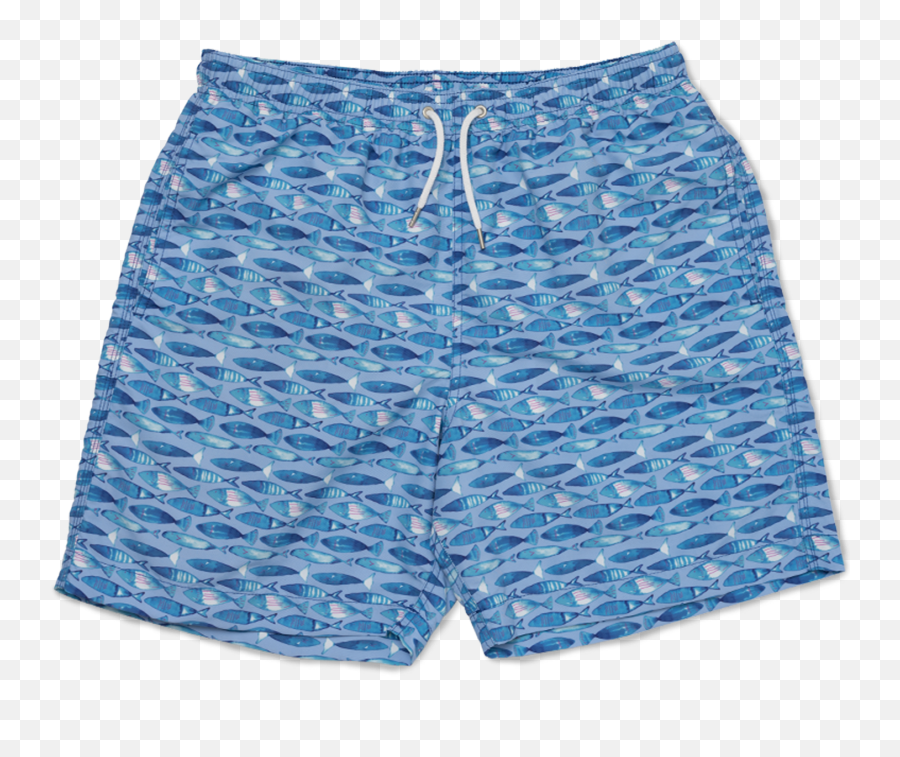 Download Swimming Fish - Blue Mens Png Image With No Board Short,Fish Swimming Png