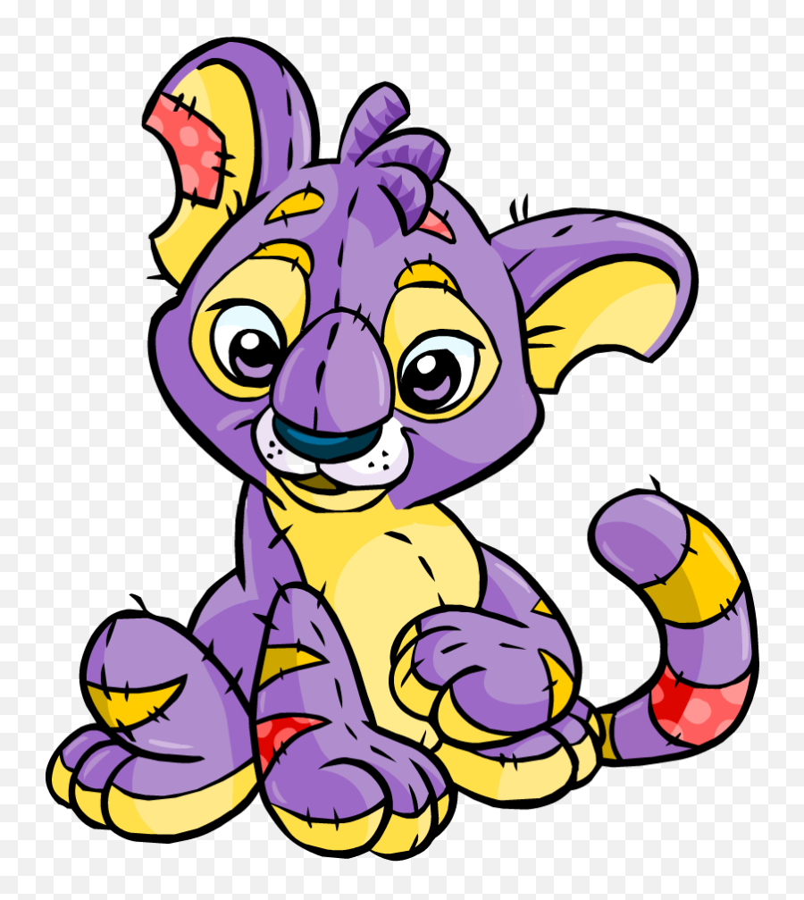 Plushie Kougra Rainbow Pool Neopets Wardrobe - Neopets Plushie Kougra Png,Faerie Icon