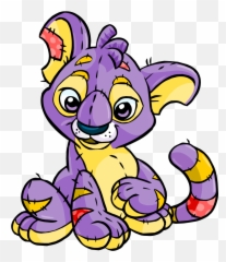 Plushie Kougra Rainbow Pool Neopets Wardrobe - png