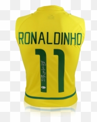 Ronaldinho Signed Brazil Shirt - Sleeveless png