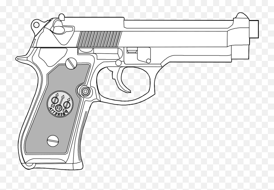 Download Hand Gun Outline - Gun Coloring Pages Png Image Gun Tattoo Outline,Hand With Gun Png