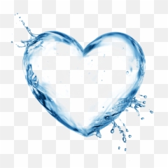 Download Free Icons Png - Water Heart Transparent Background Splash