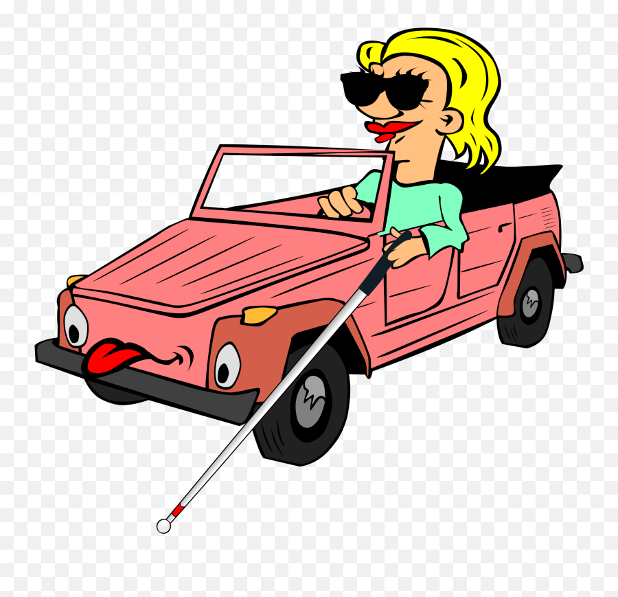 Blind Driver Car - Car Cartoon Png,Driver Png