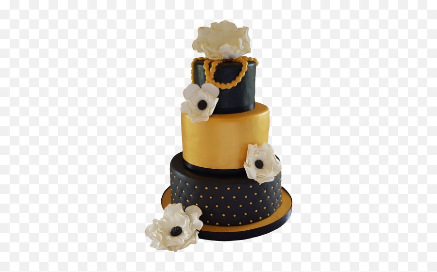Black And Gold Wedding Cake U2013 Me Shell Cakes - Cake Decorating Png,Wedding Cake Png