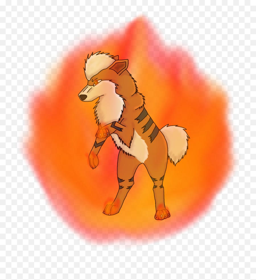 058 Growlithe Used Fire Fang And Flare Png