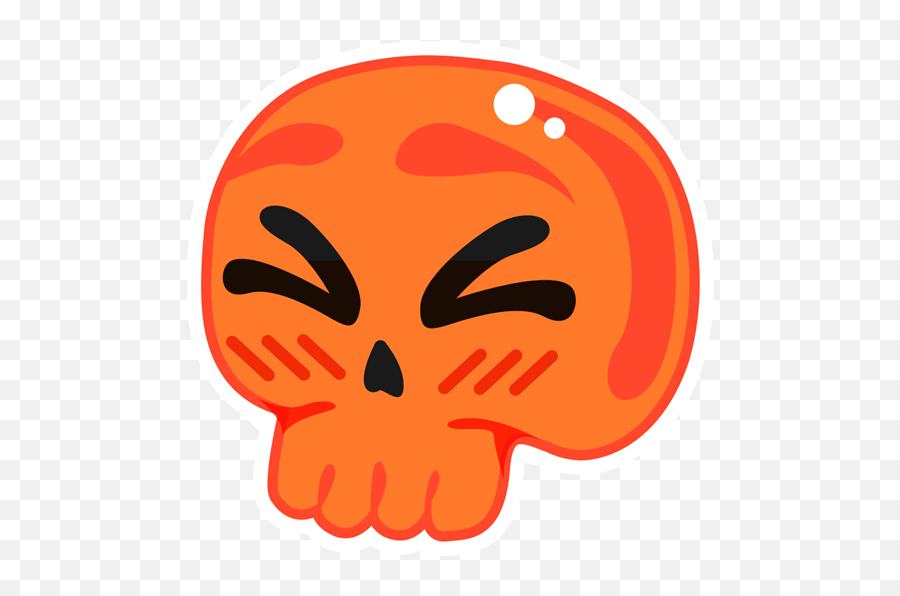 Skull Emoji Pain Sticker - Just Stickers Skull Png,Skull Emoji Transparent