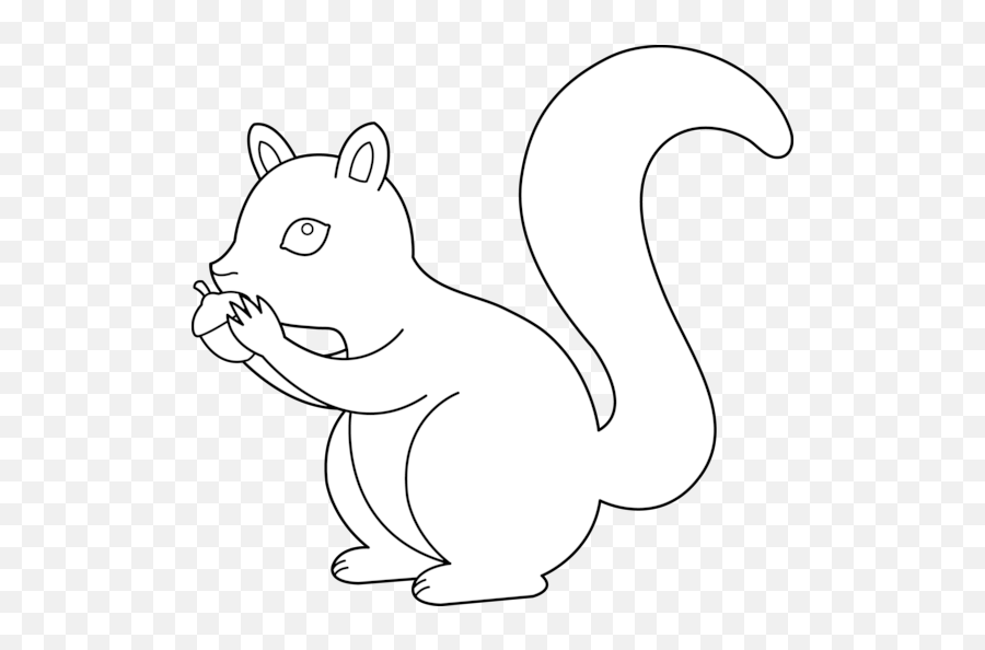 Squirrel Clipart Black And White Free Images - Clipartix Squirrel Line Art Png,Squirrel Transparent Background