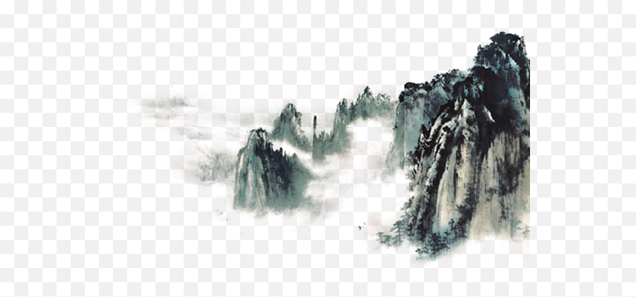 Chinese Mountain Png 2 Image - Mountain Chinese Painting Png,Mountain Transparent