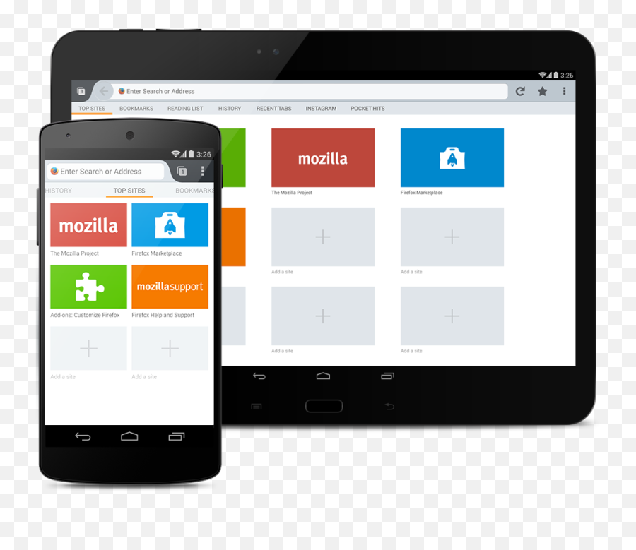 Tablet And Phone Png - Firefox Mozilla 1789580 Vippng Android Phone Internet Browser,Firefox Png