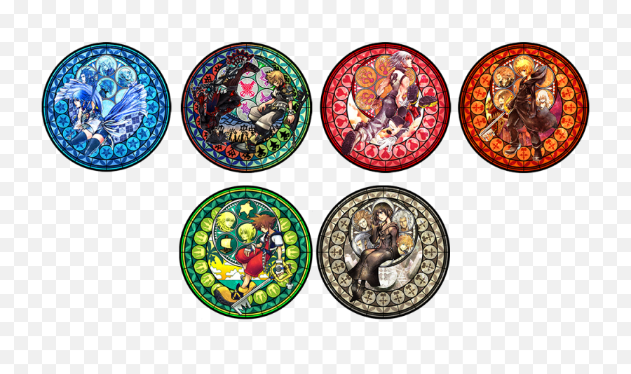 Kingdom Hearts Stained Glass - Kingdom Hearts Birth By Sleep Png,Stained Glass Png
