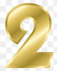 Gold Number 2 Transparent Png