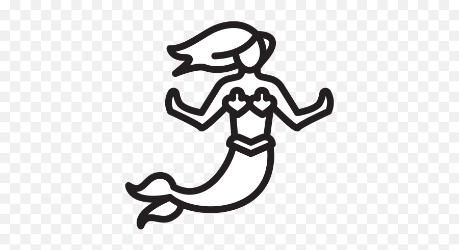 Mermaid Free Icon Of Selman Icons - Clip Art Png,Free Mermaid Png