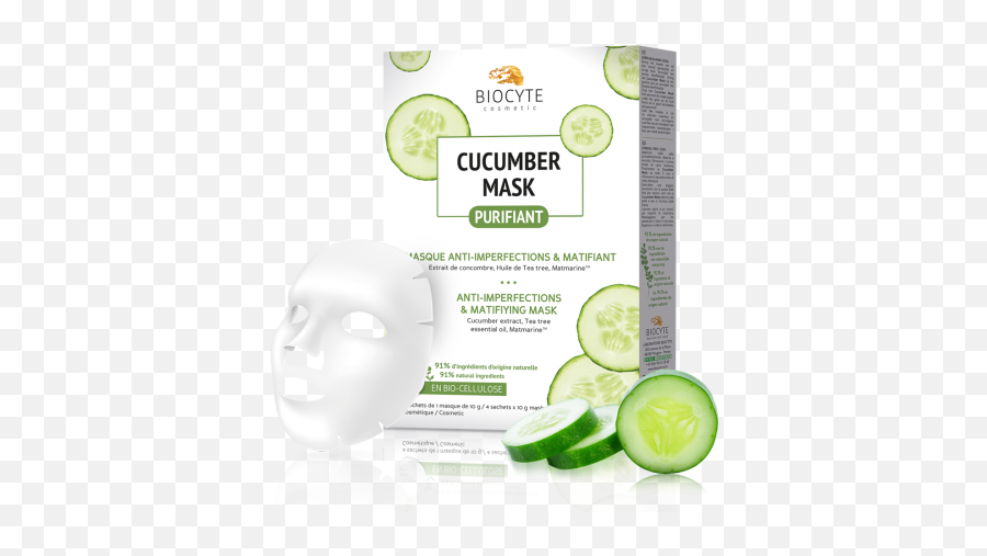 Biocyte Cucumber Mask Purifiant 4 - Biocyte Cucumber Mask Png,Cucumber Transparent