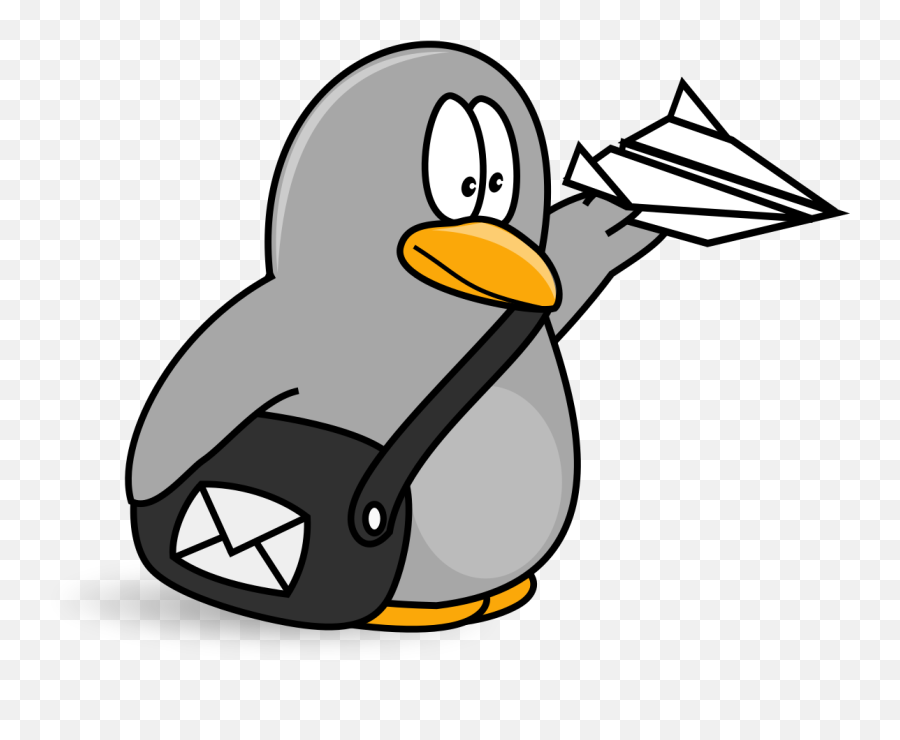 Penguin Mailman - Animal Mail Carrier Clipart Png,Mailman Png