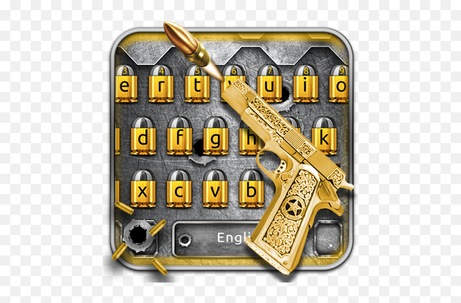 Gun Bullet Shooting Keyboard Theme - Firearm Png,Gun Emoji Png