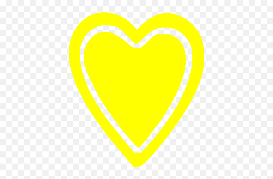 Yellow Heart 18 Icon - Free Yellow Heart Icons Heart Png,Yellow Heart Png