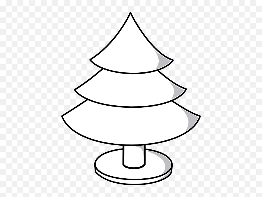 Christmas Tree Outline With Wide Stand Clip Art - Christmas Tree Png,Tree Outline Png