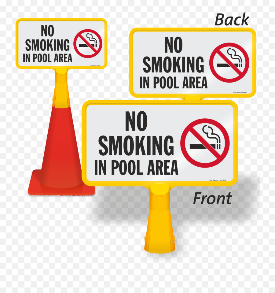 No Smoking In Pool Area Coneboss Sign Sku Cb - 1248 Smoking Sign Png,No Smoking Logo