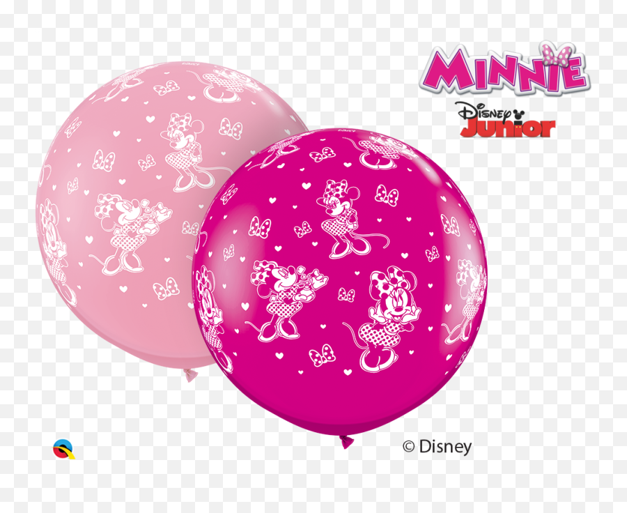 36 Pinkberry 02 Count Minnie Mouse Latex Balloons - 36 Inch Latex Balloon Disney Princess Png,Minnie Mouse Pink Png