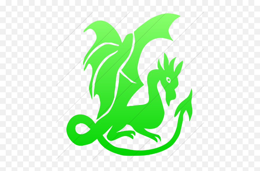Iconsetc Simple Ios Neon Green Gradient Animals Dragon 2 Icon - Dungeons And Dragons Icon Png,Green Dragon Png