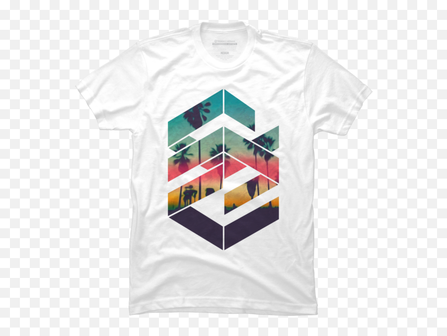 Beach Sand Png - Geometric Sunset Beach Abstract T Shirt Catchy T Shirt Design,T Shirt Design Png