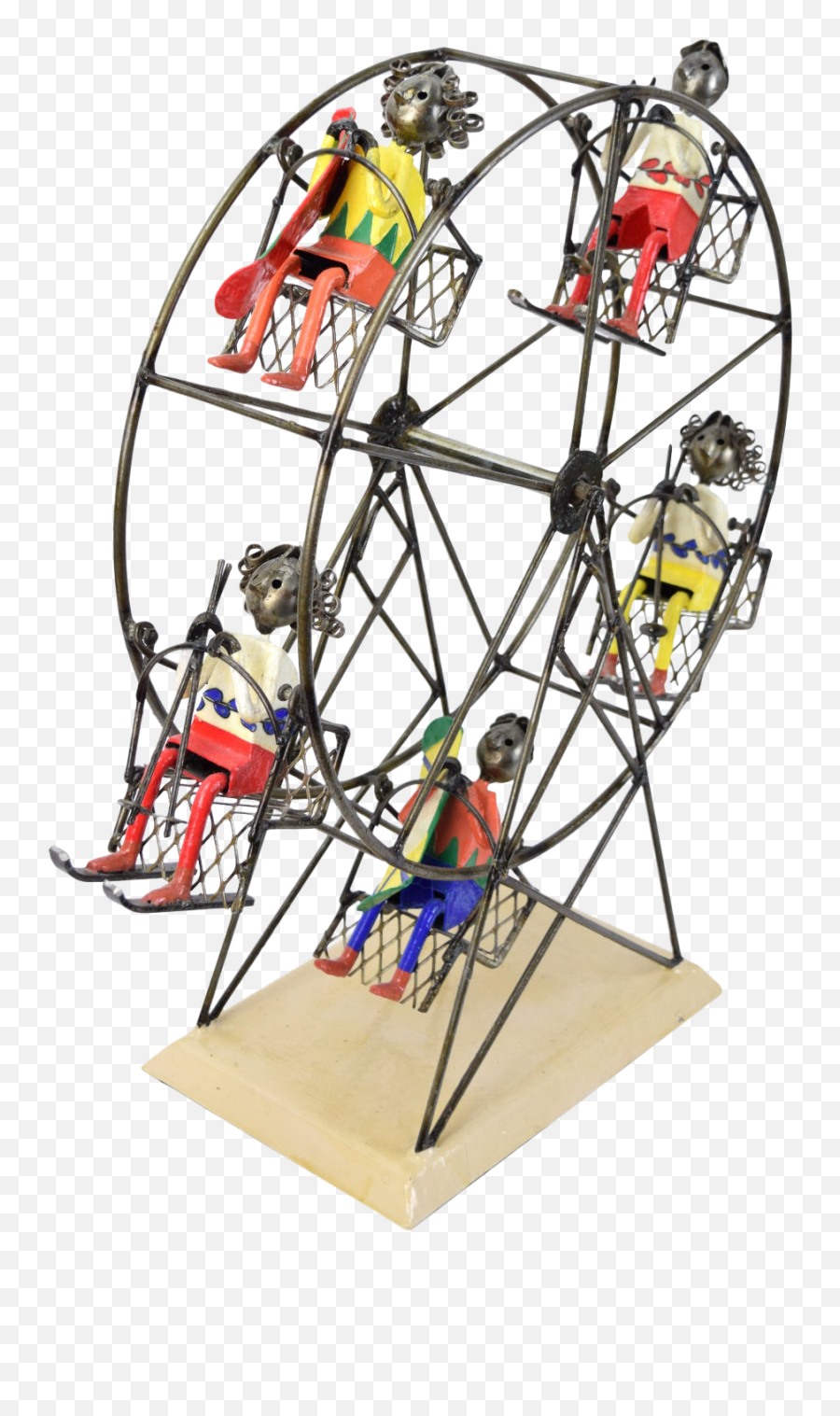 Mexican Ferris Wheel Ski Lift Metal Sculpture With Skierssnowboarders By Felguerez - Amusement Ride Png,Ferris Wheel Png