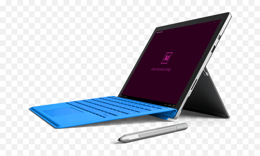 Adobe Plans To Release First Xd Beta For Universal - Silver Microsoft Surface Pro Black Keyboard Png,Xd Png