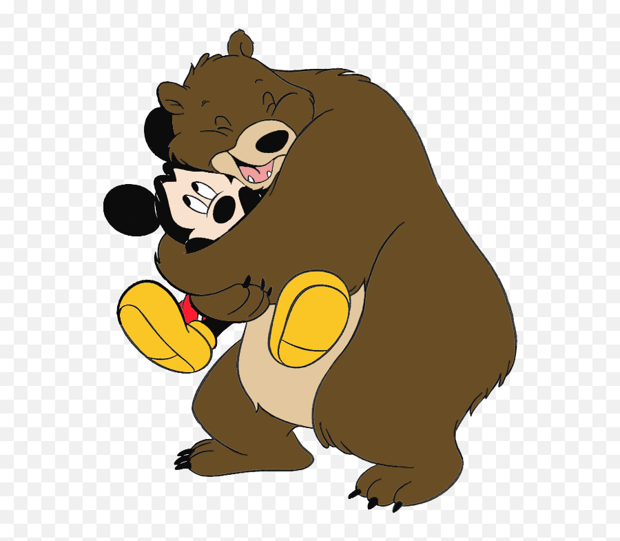 Hug Mickey Mouse Transparent Png - Bear Hug Cartoon,Hug Png