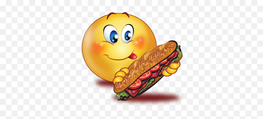 Party Eating Sandwich Emoji - Emoji Sandwich Png,Party Emoji Png