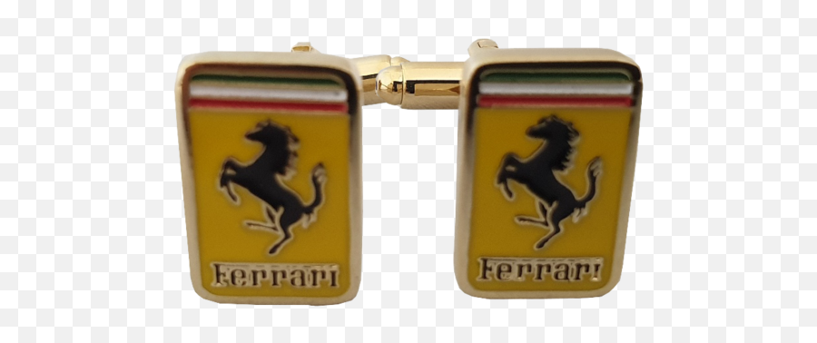 Ferrari Gold Coloured Cufflinks - Belt Buckle Png,Ferarri Logo