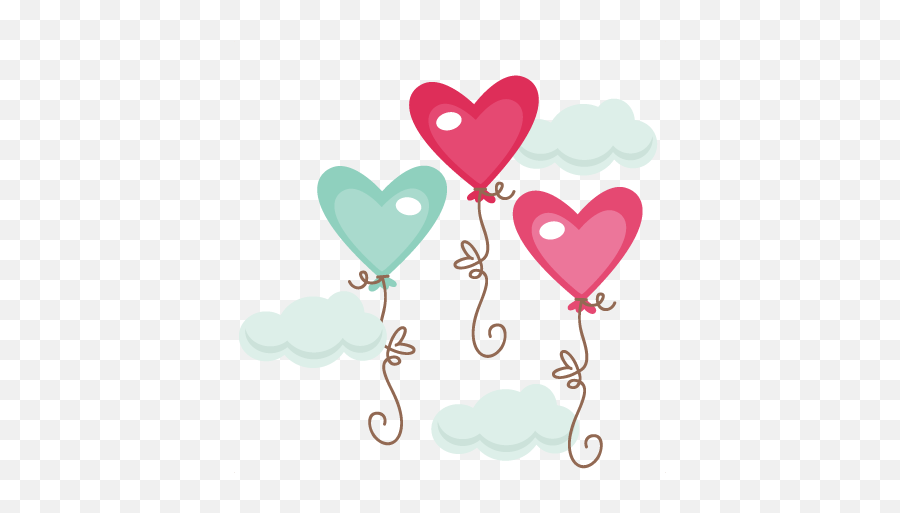 Download Heart Balloons Svg Cutting Files - Clip Art Png,Cute Heart Png