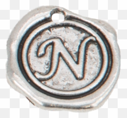 Silver Wax Seal Charm - Solid Png,Wax Seal Png