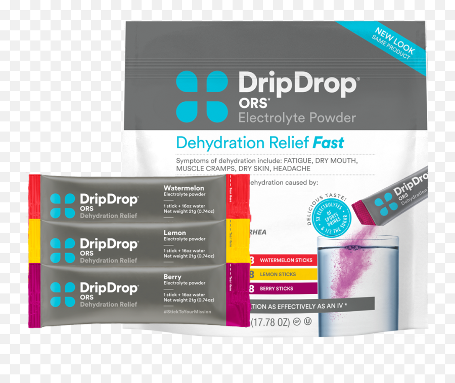 Multi - Flavor Pouch Dripdrop Ors Mix With 16oz Of Water Dripdrop Ors Png,Water Drip Png