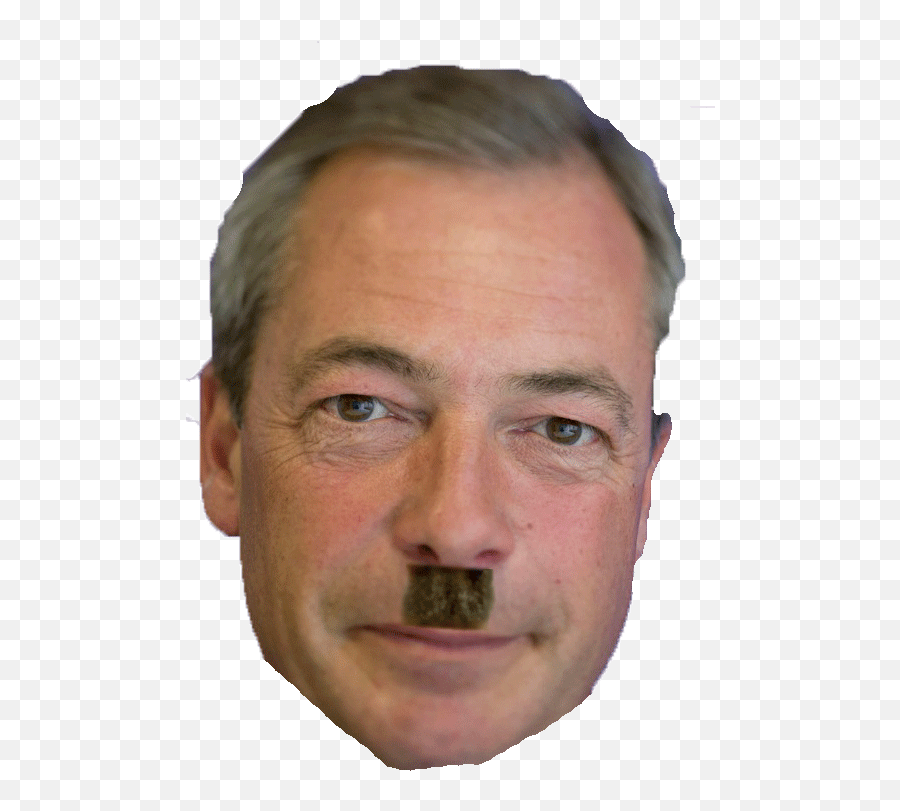 Nigel Farage Hitler Moustache - Farage With Hitler Moustache Png,Hitler Transparent Background