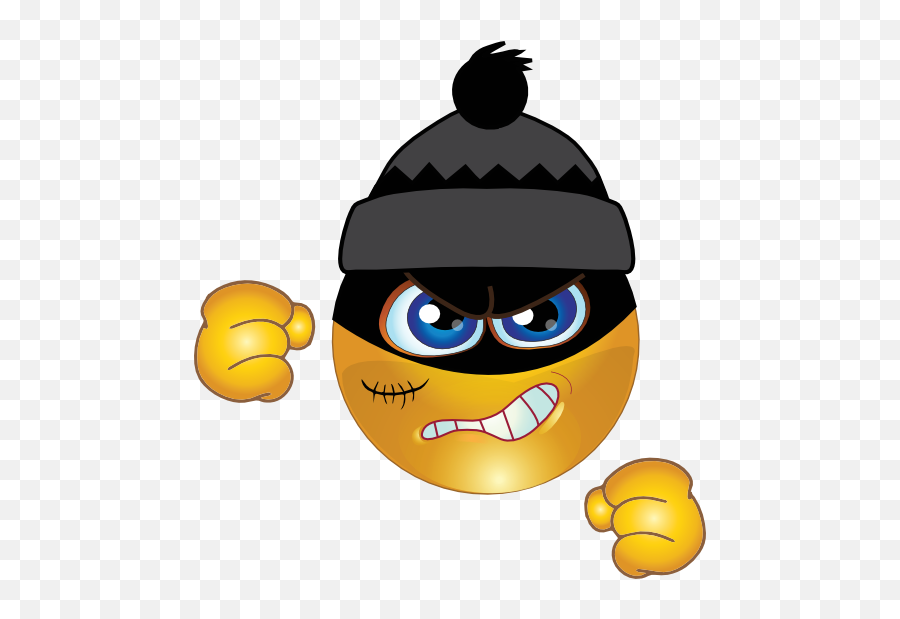 Thief Smiley Emoticon Clipart I2clipart - Royalty Free Robbery Emoji Png,Burglar Png