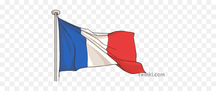 Fluttering French Flag Illustration - Twinkl French Flag Twinkl Png,French Flag Png