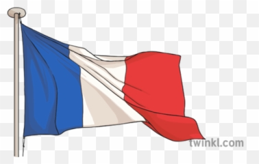 Fluttering French Flag Illustration - Twinkl French Flag Twinkl Png,French Flag Png