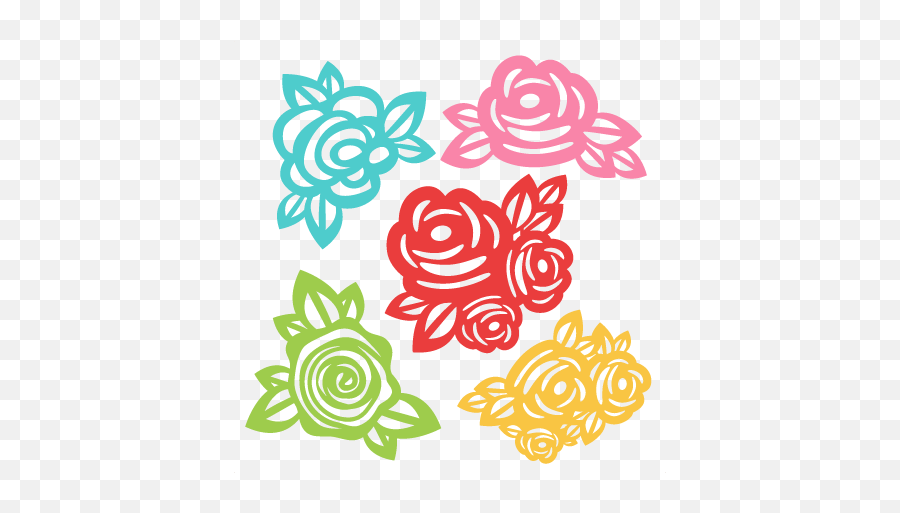 Silhouette Flowers Designs - Flower Cricut Png,Rose Silhouette Png