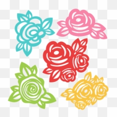 Silhouette Flowers Designs - Cricut png