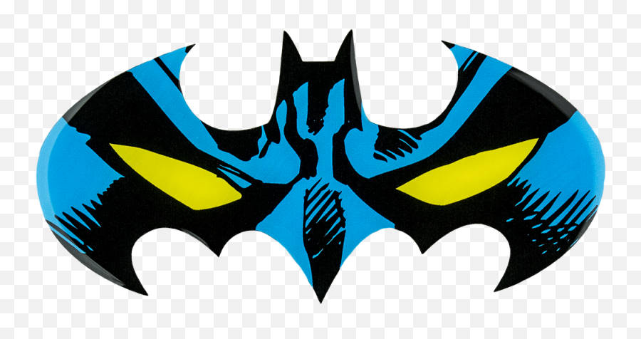 Batman - Batman Batwing Face Logo Lensed Fan Emblem By Fan Batman Logo With Face Png,Batman Face Png