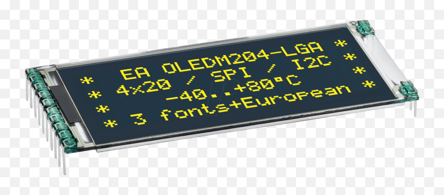 Text Oled 234x20 Characters 61x26 Mm Yellow Incl Protecti - Display Device Png,Ea Png
