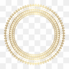 Round Border Png Transparent - Frame Golden Circle